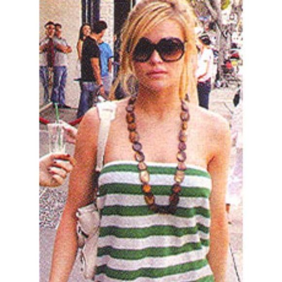 Inhabit Striped Tie Back Tube Top - Picture 3 of 8